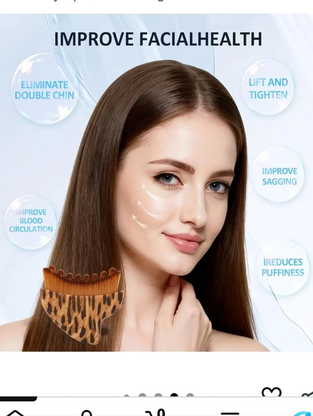 Brown Lymphatic Contour Face Sculpting Brush